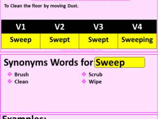 Sweep verb forms