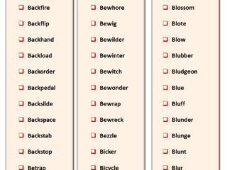 Verbs That Start With B