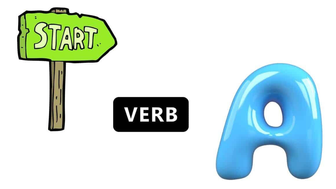 What are verbs that start with the letter "a"?