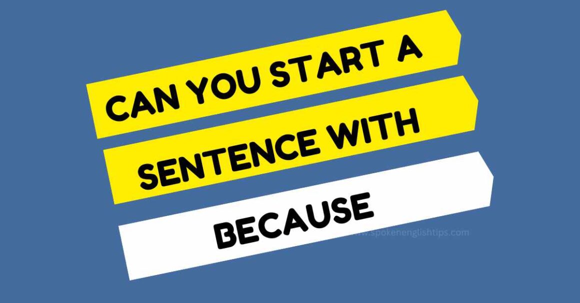 can you start a sentence with because