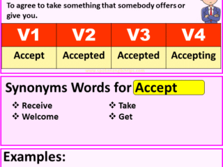 Accept verb forms
