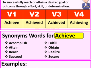 Achieve verb forms
