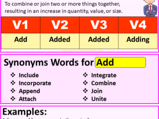 Add verb forms