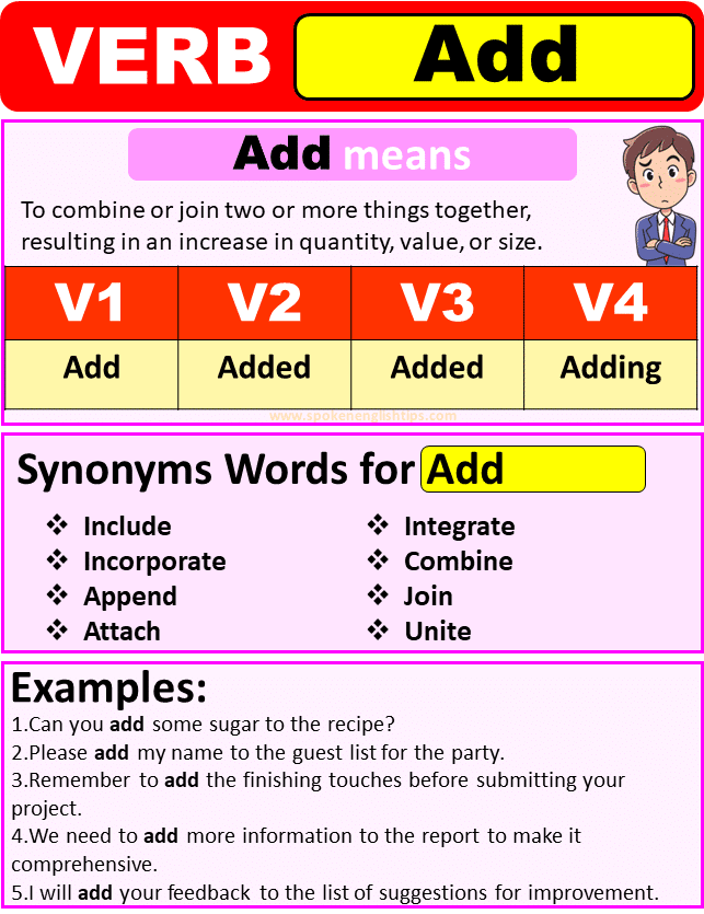 Add verb forms