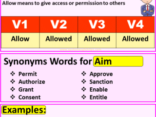 Allow verb forms