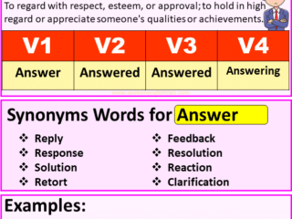 Answer verb forms