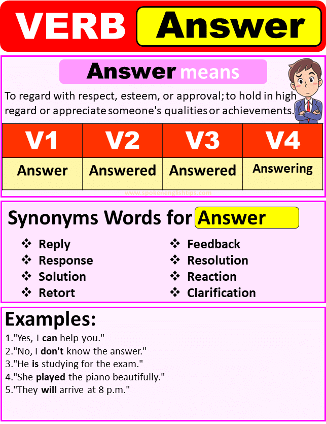 Answer verb forms