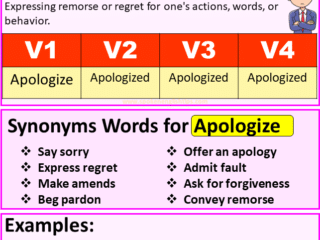 Apologize verb forms