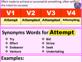 Attempt verb forms