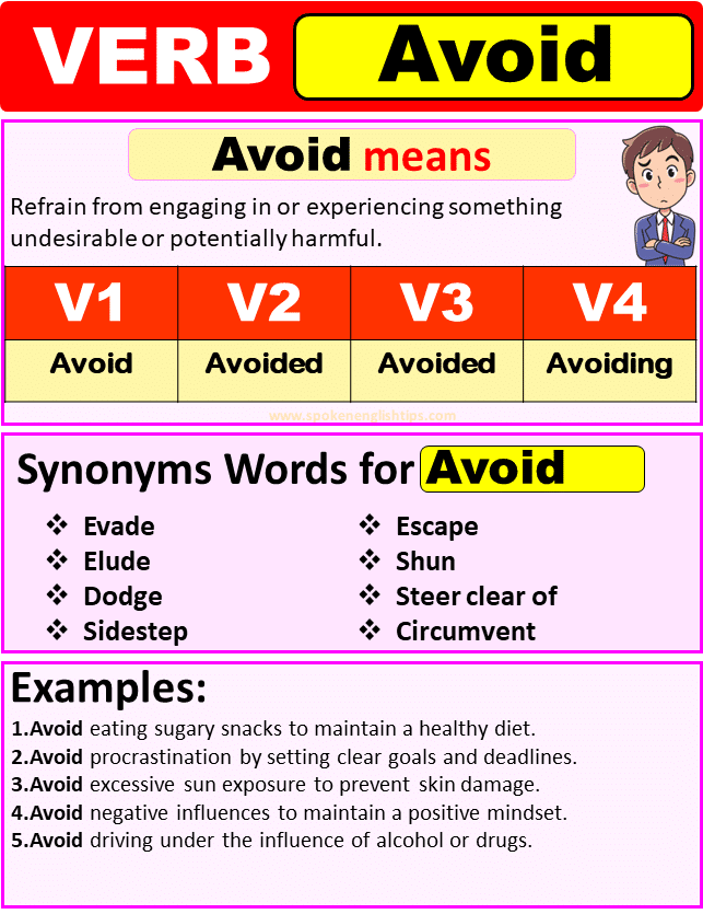 Avoid verb forms