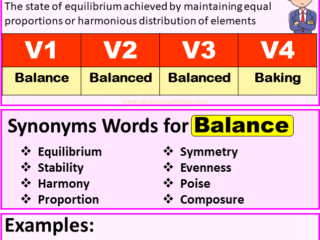 Balance verb forms