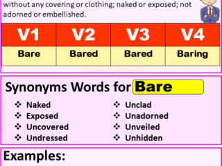 Bare verb forms