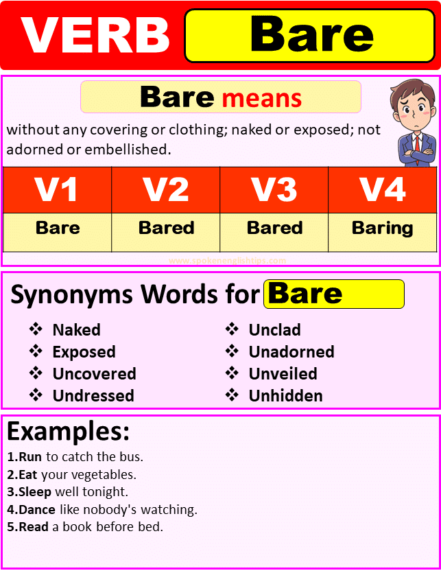 Bare verb forms