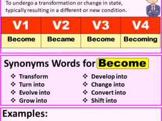 Become Verb Forms