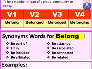 Belong verb forms