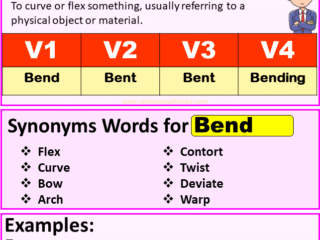 Bend verb forms