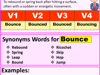 Bounce verb forms