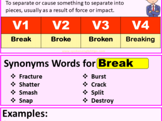 Break verb forms