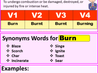 Burn verb forms