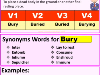 Bury verb forms