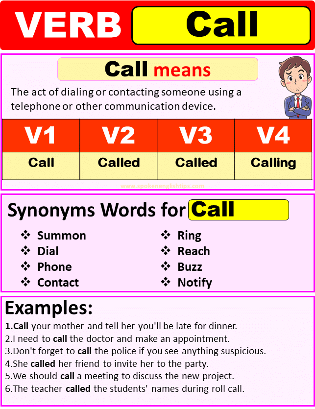 Call verb forms