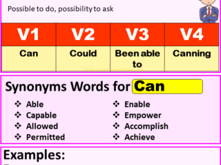 Can verb forms