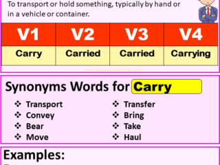 Carry verb forms