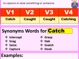 Catch verb forms