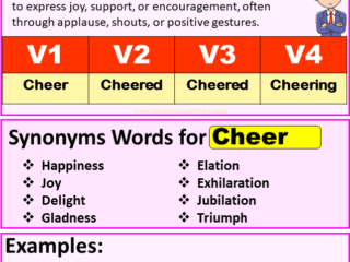 Cheer verb forms