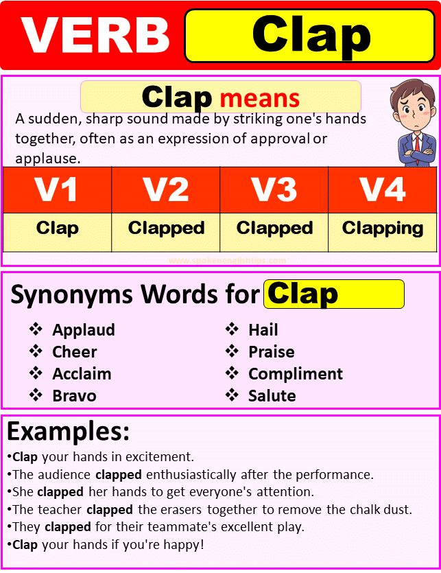 Clap verb forms