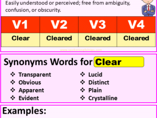 Clear verb forms