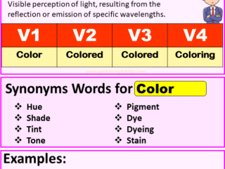 Color verb forms