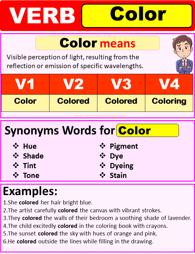 Color verb forms