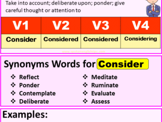 Consider verb forms