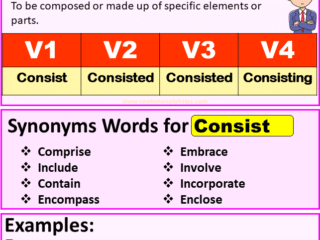 Consist Verb Forms