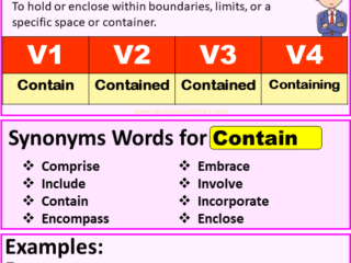 Contain verb forms