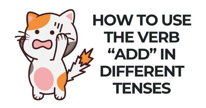 How to Use the Verb “Add” in Different Tenses