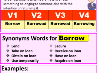 Borrow verb forms