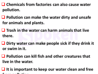 10 Lines On Water Pollution