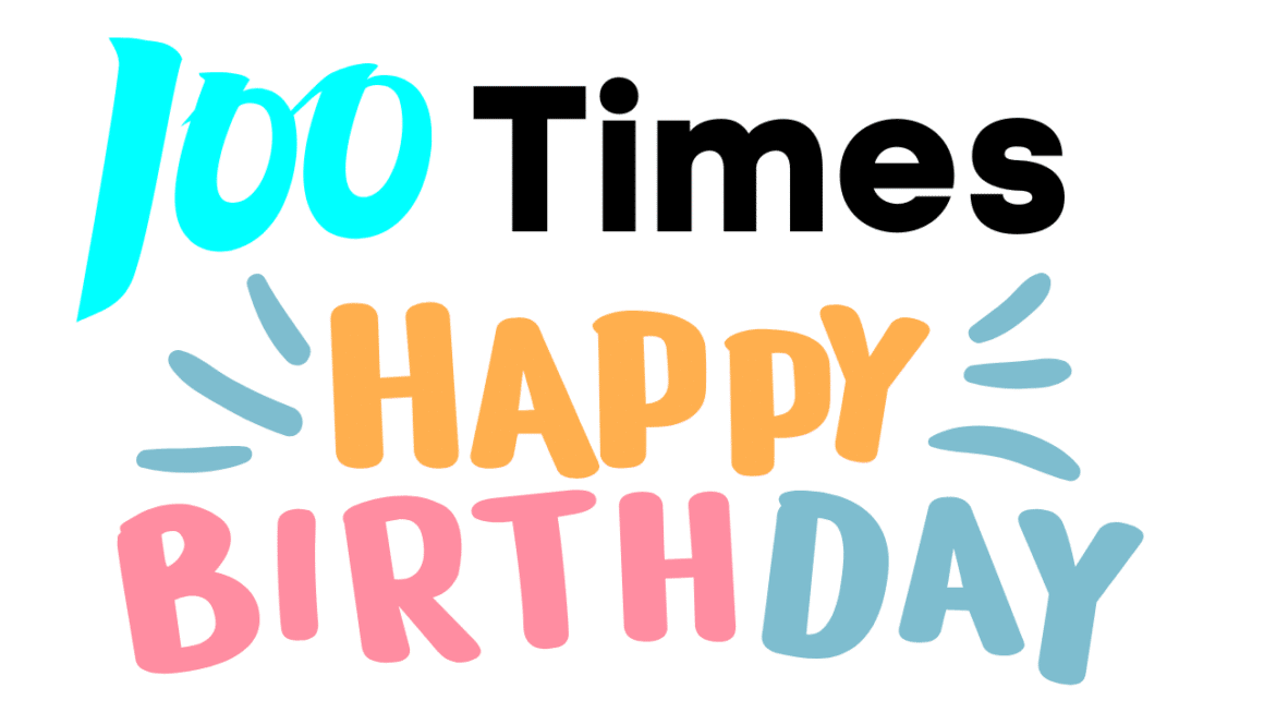 100 times happy birthday messages