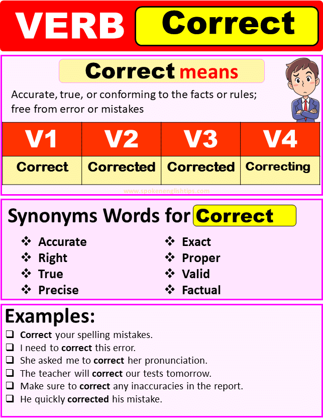 Correct past tense