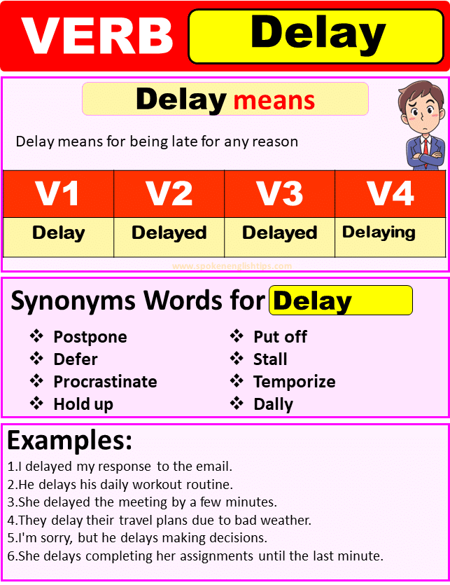 delay-verb-forms-past-tense-past-participle-v1v2v3