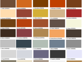 list of colors chart