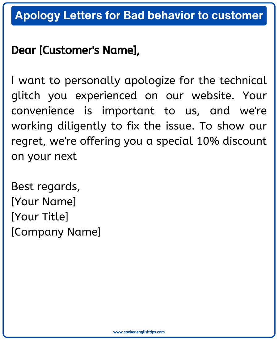 9 Examples Of Apology Letters For Bad Behavior To Customer 2024