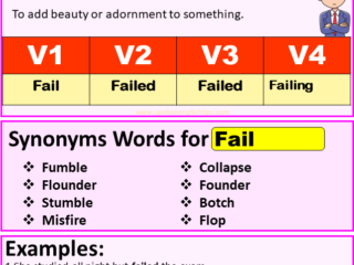 Fail verb forms