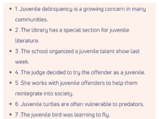 Juvenile in a Sentence