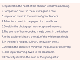 Use Dwelt in a Sentence