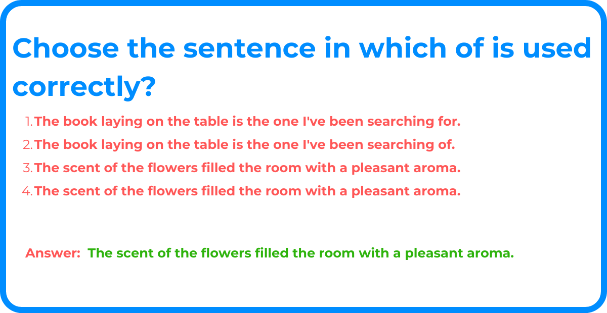 Choose the sentence in which of is used correctly?