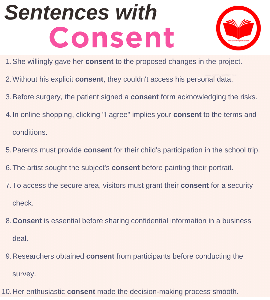 Consent in a sentence