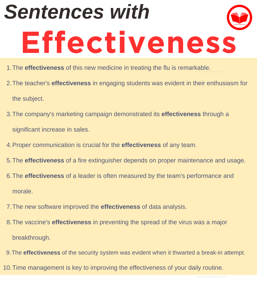 Effectiveness in a Sentence